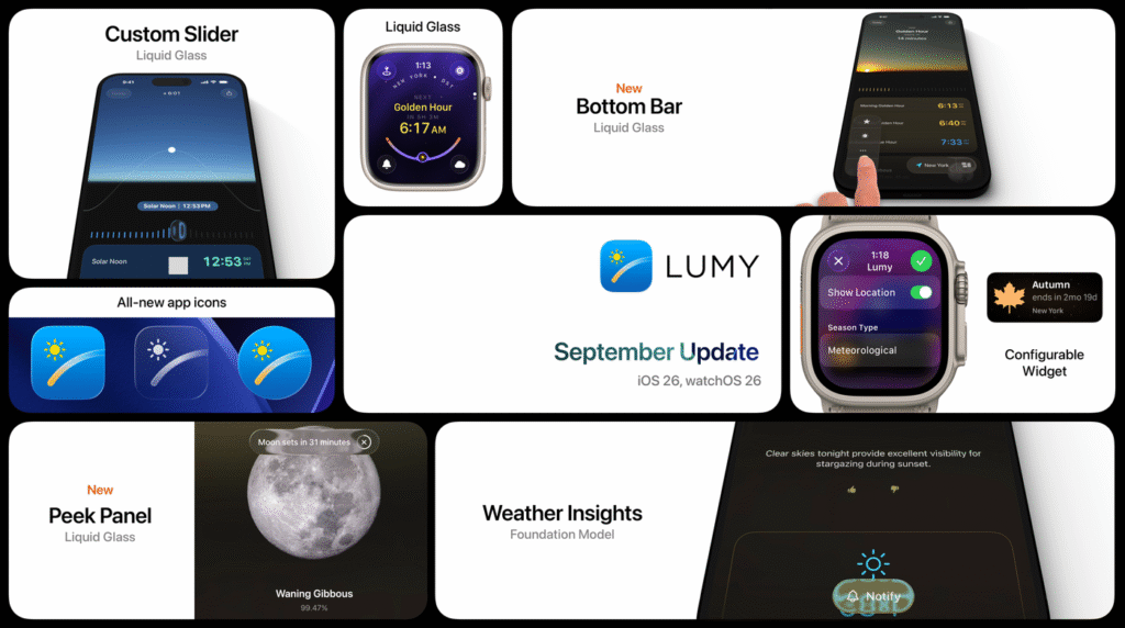Lumy app nouvelle version iOS