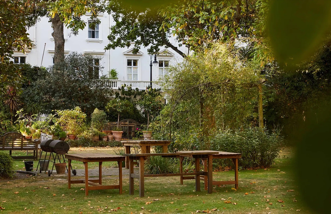 Le jardin privé résidentiel d'Eccleston Square accessible aux clients de l'hôtel